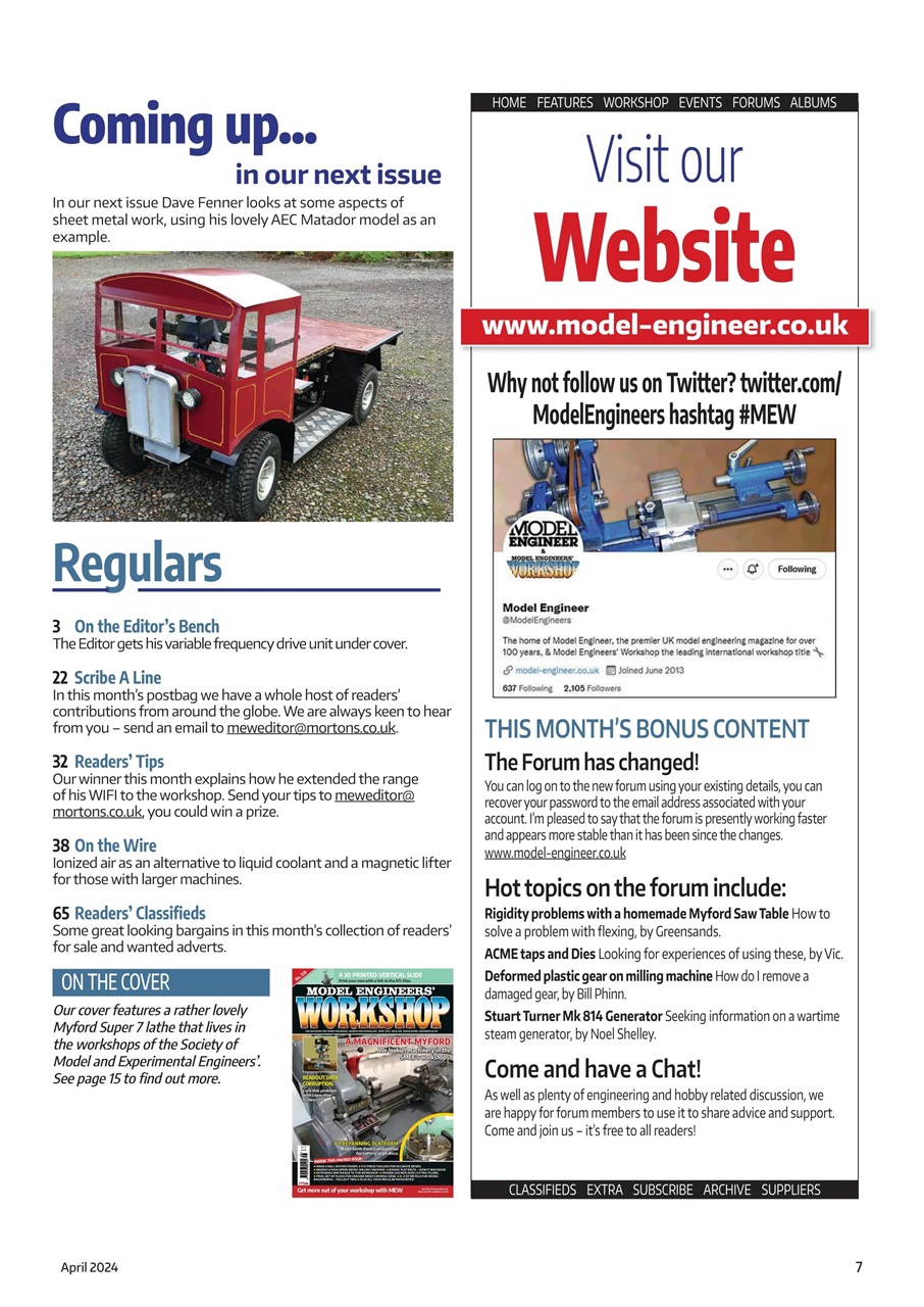 Model Engineer & Workshop Magazine Preview Pages