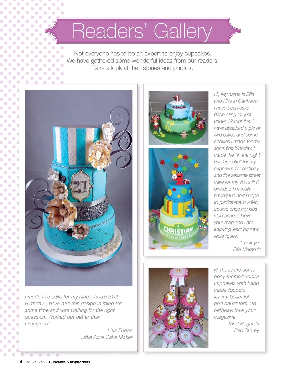 Australian Cupcakes and Inspirations Preview Pages