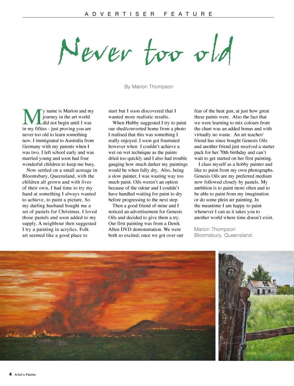 Artist's Palette Preview Pages