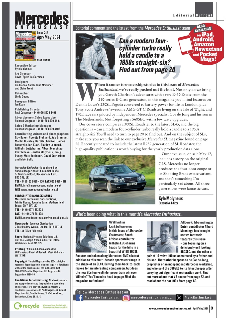 Mercedes Enthusiast Preview Pages