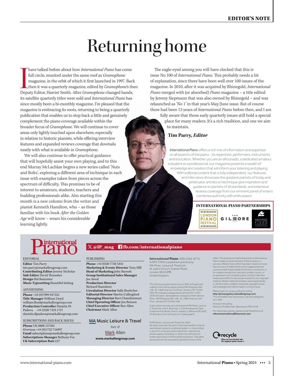 International Piano Preview Pages