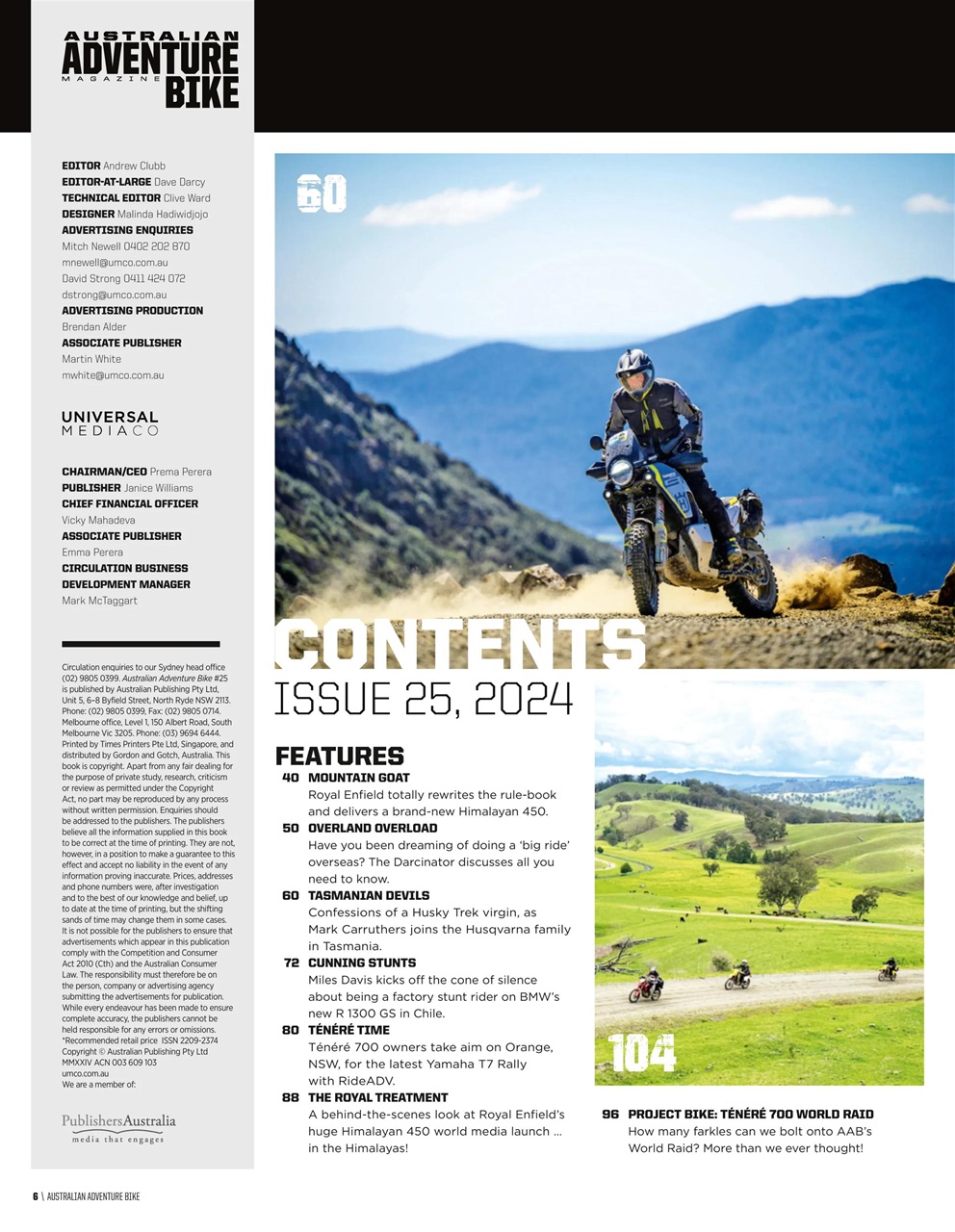 Australian Adventure Bike Preview Pages