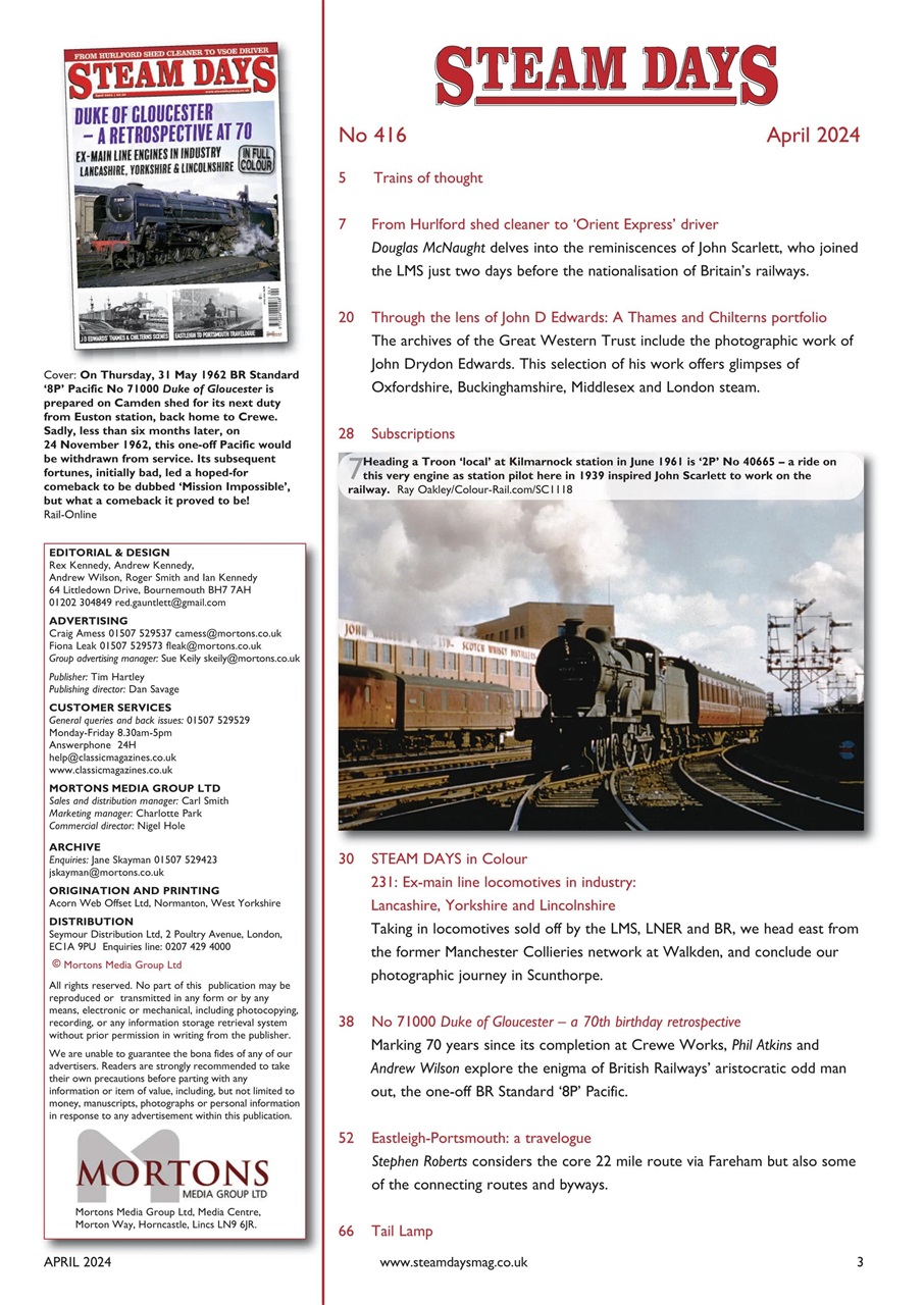 Steam Days Preview Pages