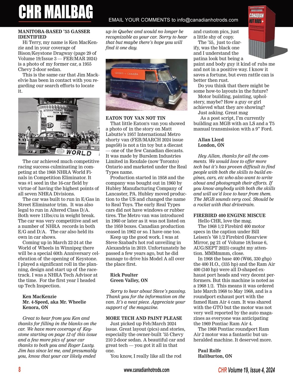 Canadian Hot Rods Preview Pages