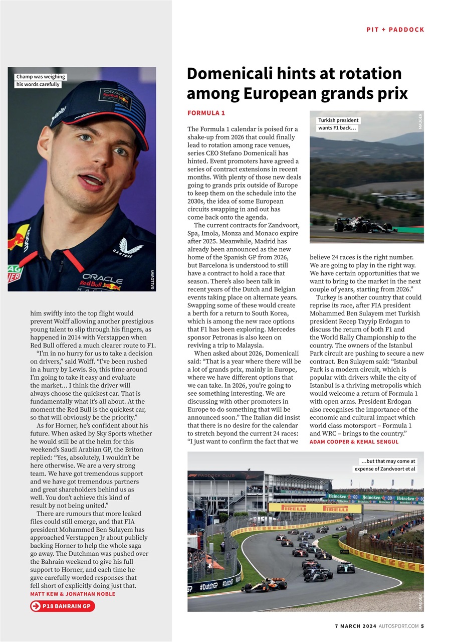 Autosport Preview Pages