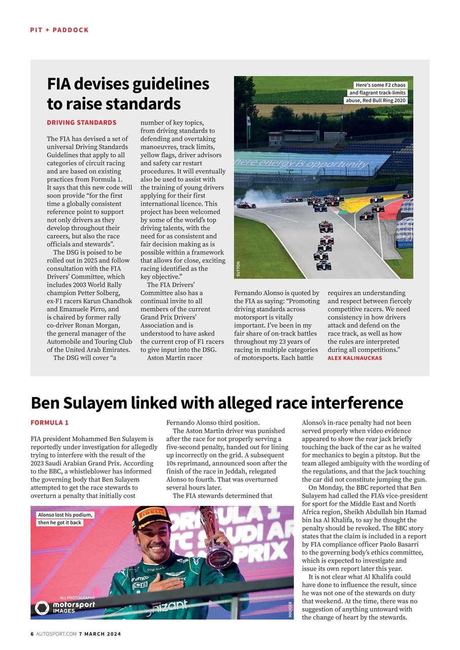 Autosport Preview Pages