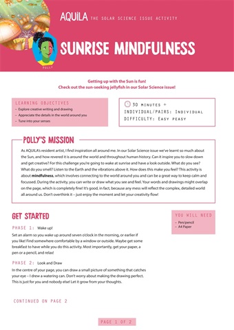 Aquila issue  Sunrise Mindfulness 0