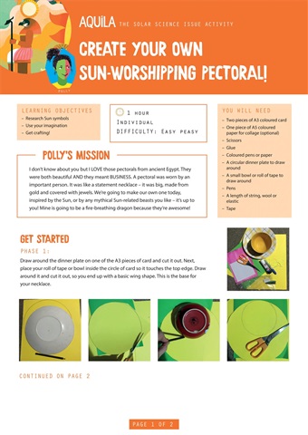 Aquila issue  Create your own sun worshipping pectoral