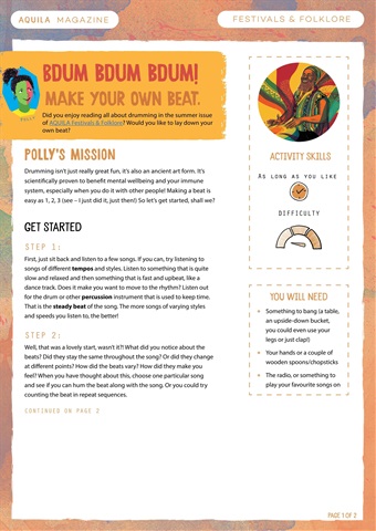 Aquila issue Make a Beat aquila magazine