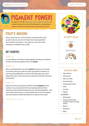 Aquila issue  Make Your Own paints Aquila Magazine