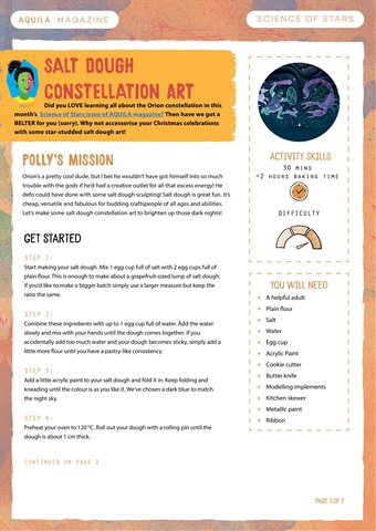 Aquila issue Salt dough constellations