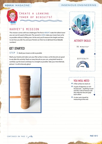 Aquila issue Create leaning tower of biscuit