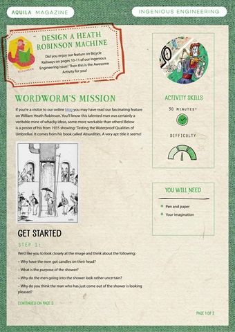 Aquila issue Design a Heath Robinson Machine
