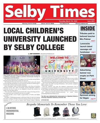 Selby Times issue March 7th 2024