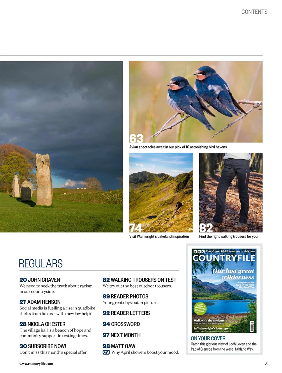 BBC Countryfile Magazine Preview Pages
