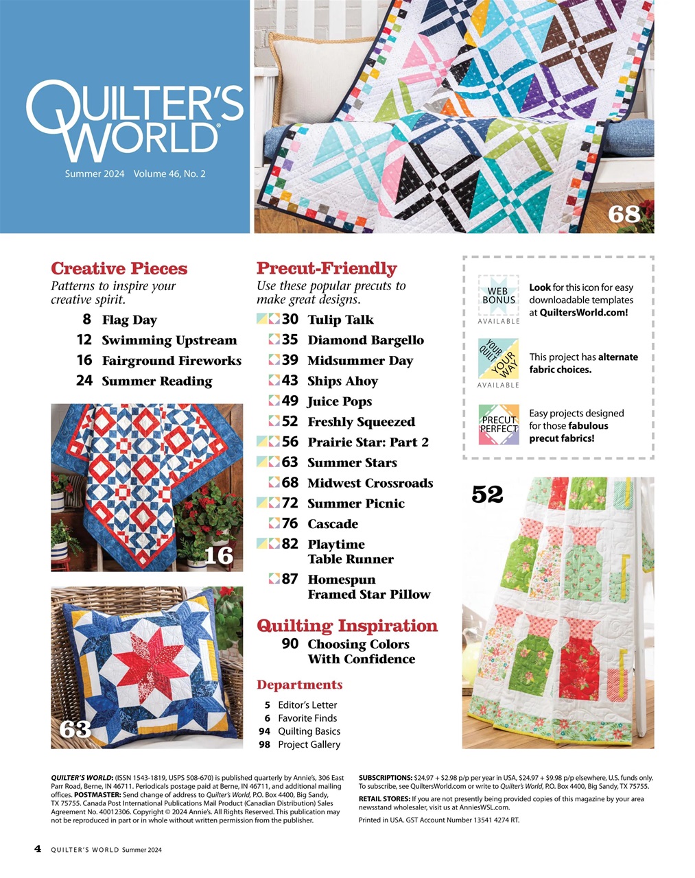 Quilter's World Preview Pages