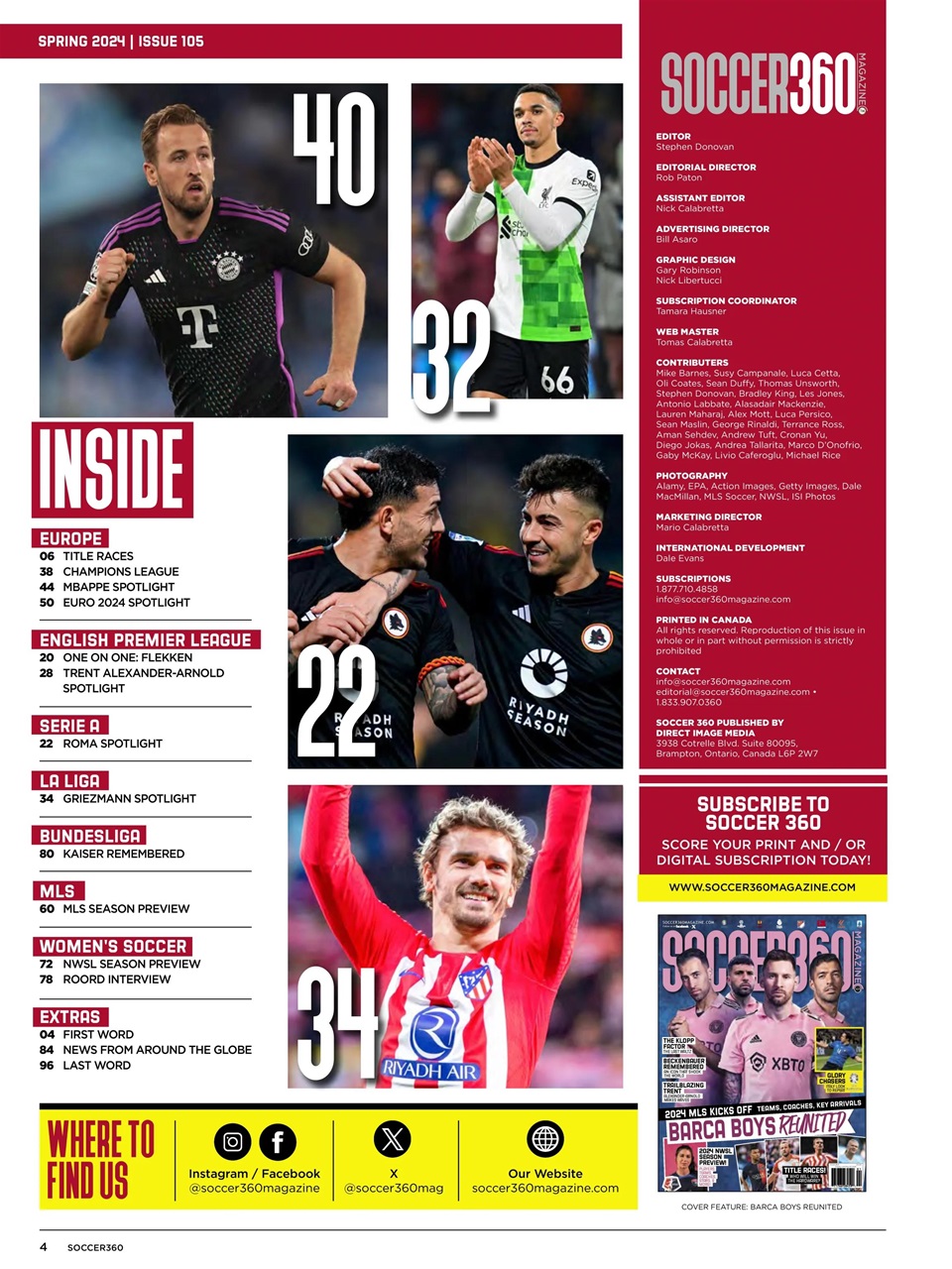 Soccer 360 Preview Pages
