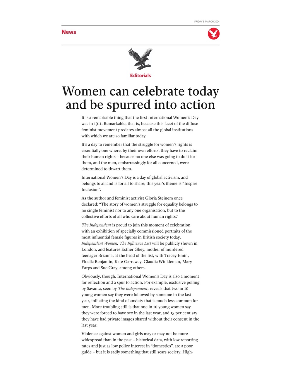 The Independent Daily Edition Newspaper Preview Pages