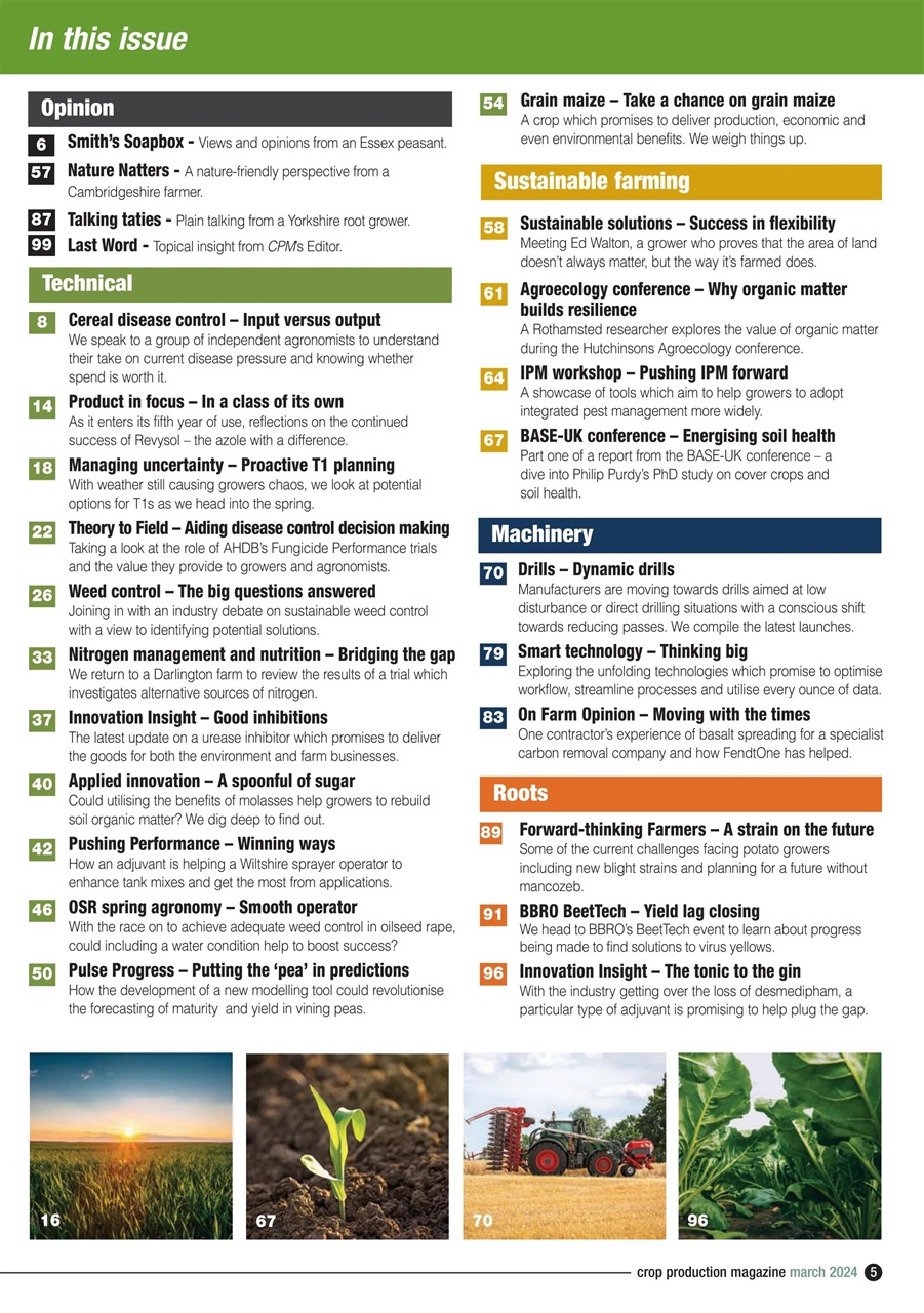 Crop Production Magazine Preview Pages