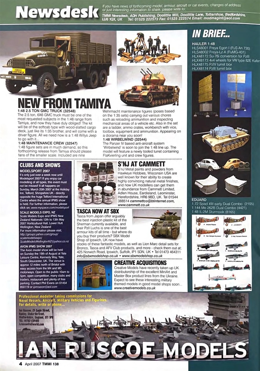 Tamiya Model Magazine Preview Pages