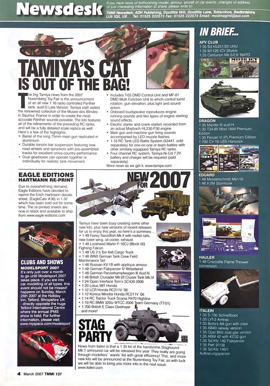 Tamiya Model Magazine Preview Pages