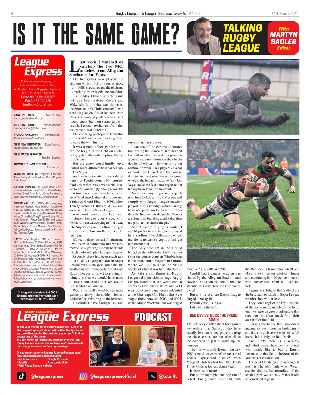 League Express Preview Pages