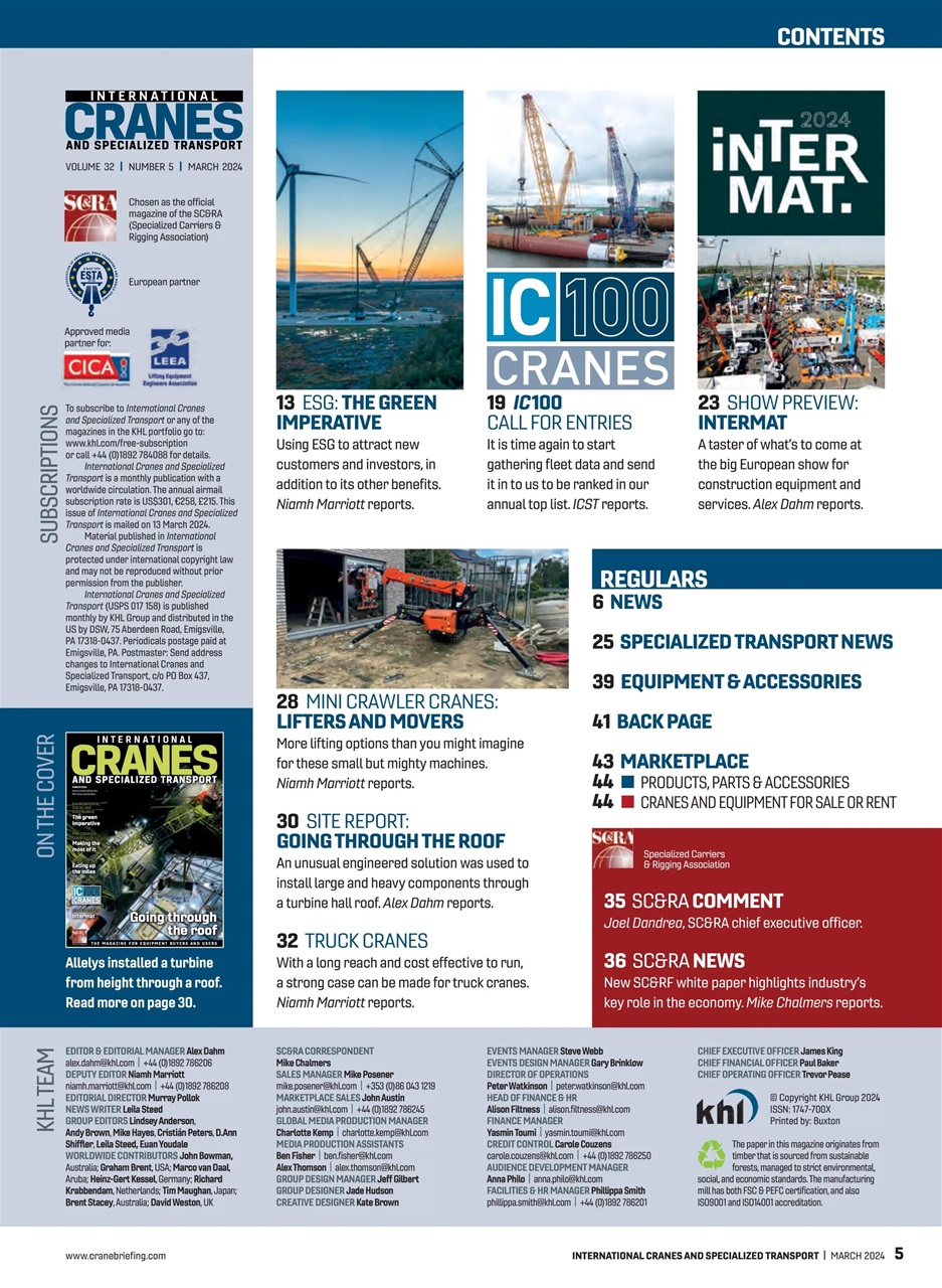 Int. Cranes and Specialized Transp Preview Pages