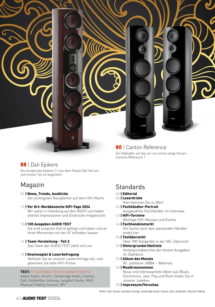 Audio Test Preview Pages