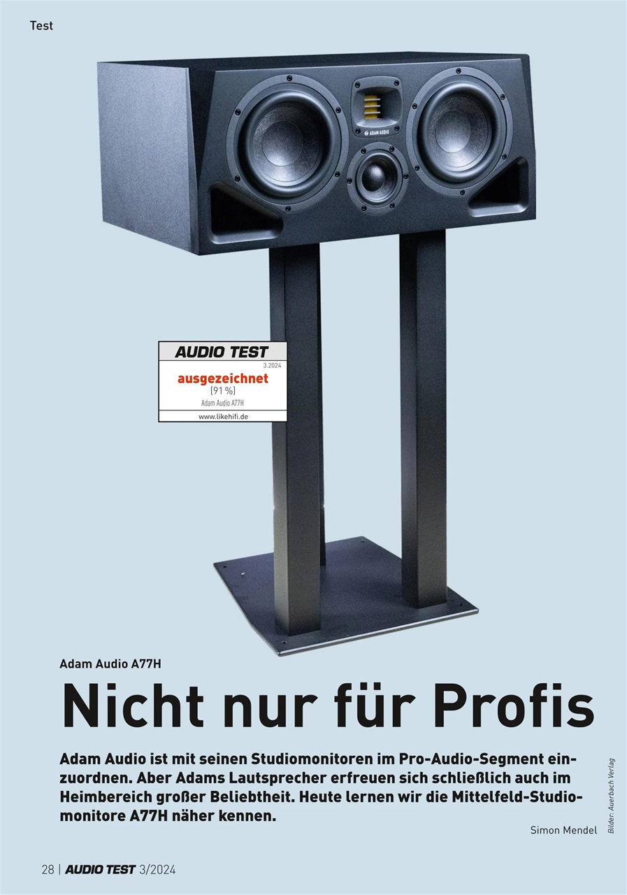 Audio Test Preview Pages