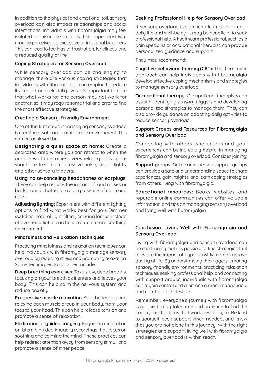 Fibromyalgia Magazine Preview Pages