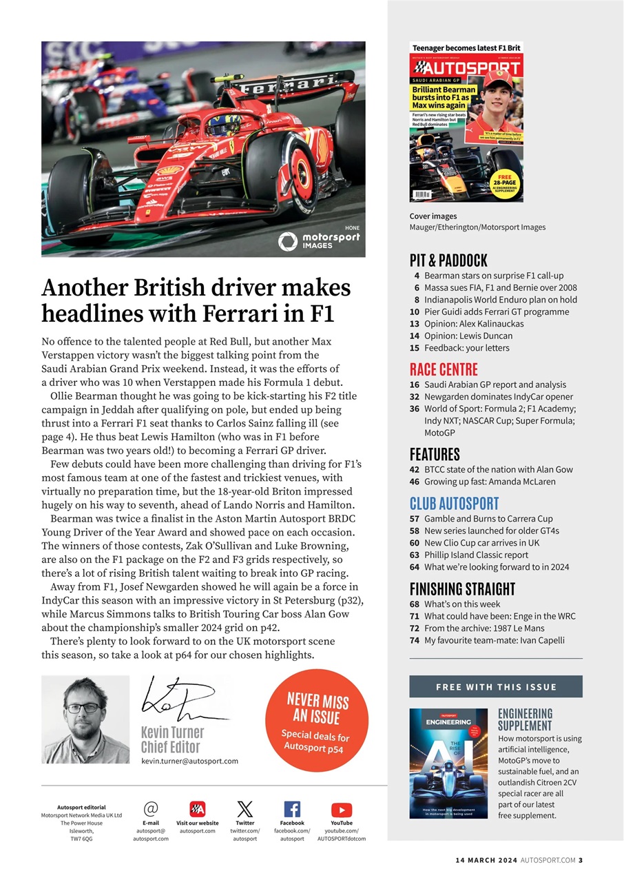 Autosport Preview Pages