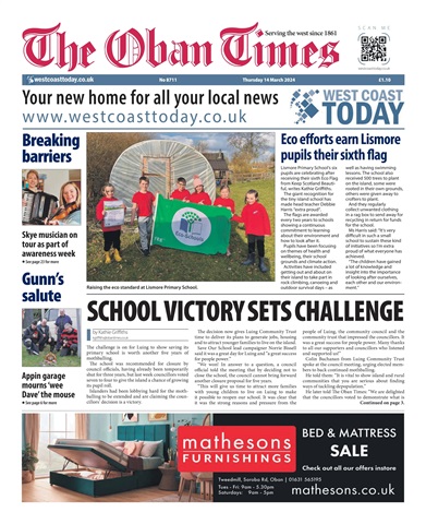 The Oban Times & Lochaber Times issue Thursday, March 14, 2024