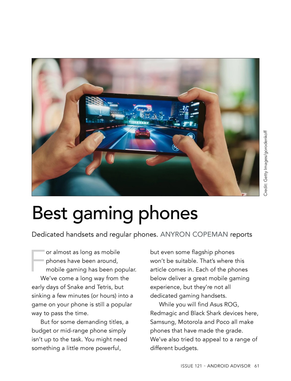 Android Advisor Preview Pages