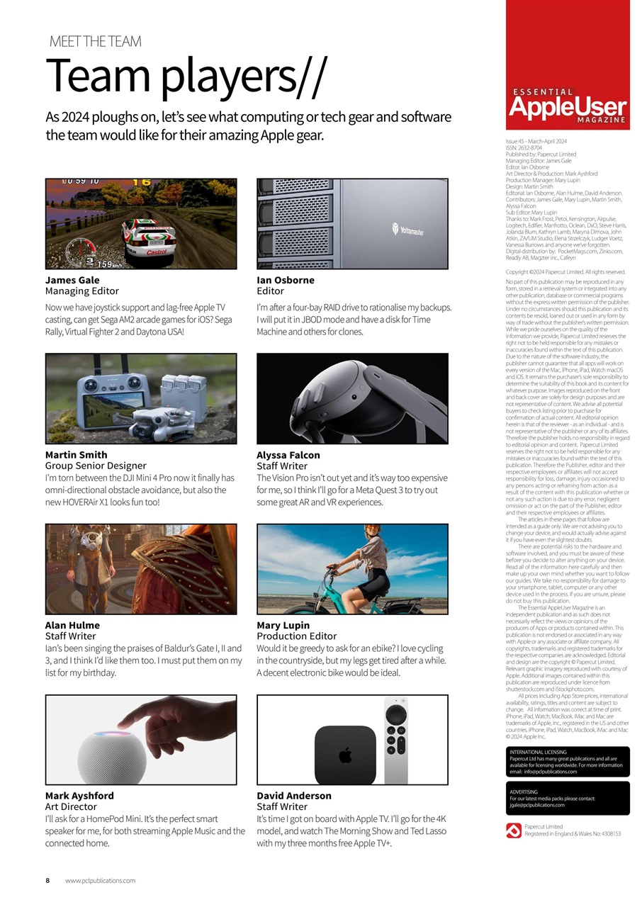 Essential Apple User Preview Pages