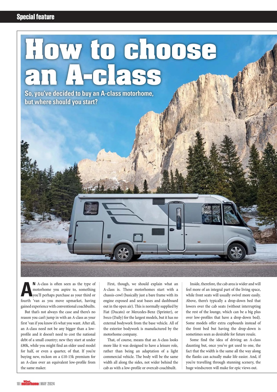 What Motorhome magazine Preview Pages