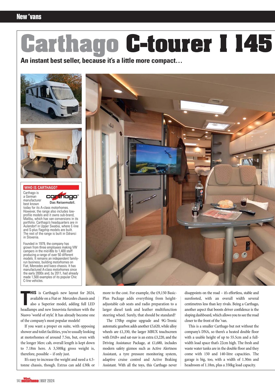 What Motorhome magazine Preview Pages