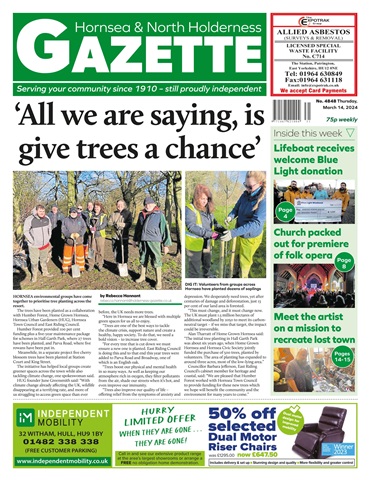 The Holderness & Hornsea Gazette issue Hornsea Gazette March 14, 2024