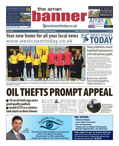 Arran Banner issue Friday, March 15, 2024