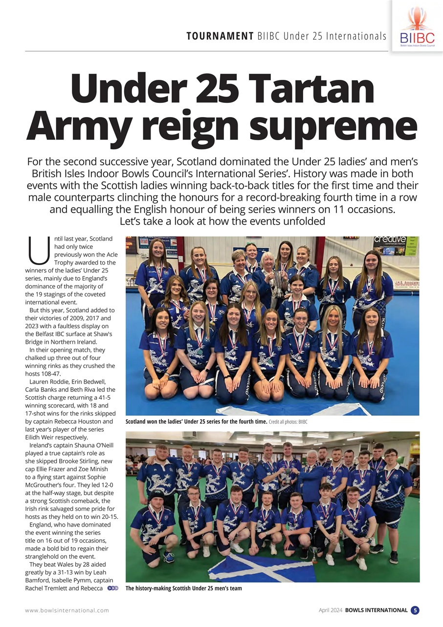 Bowls International Preview Pages