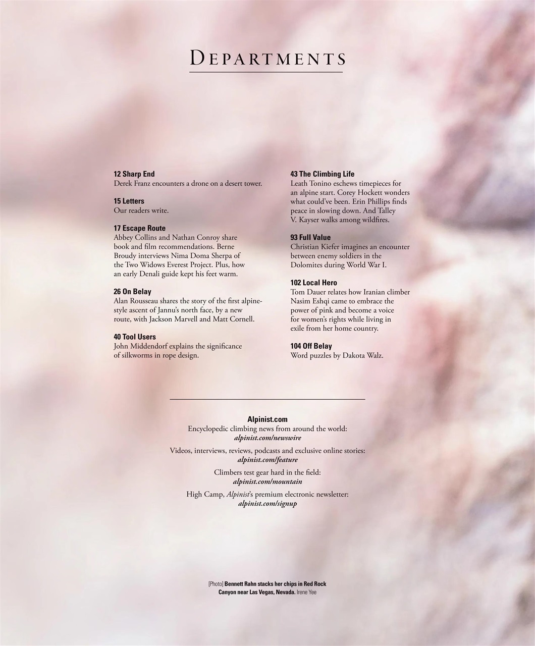 Alpinist Preview Pages