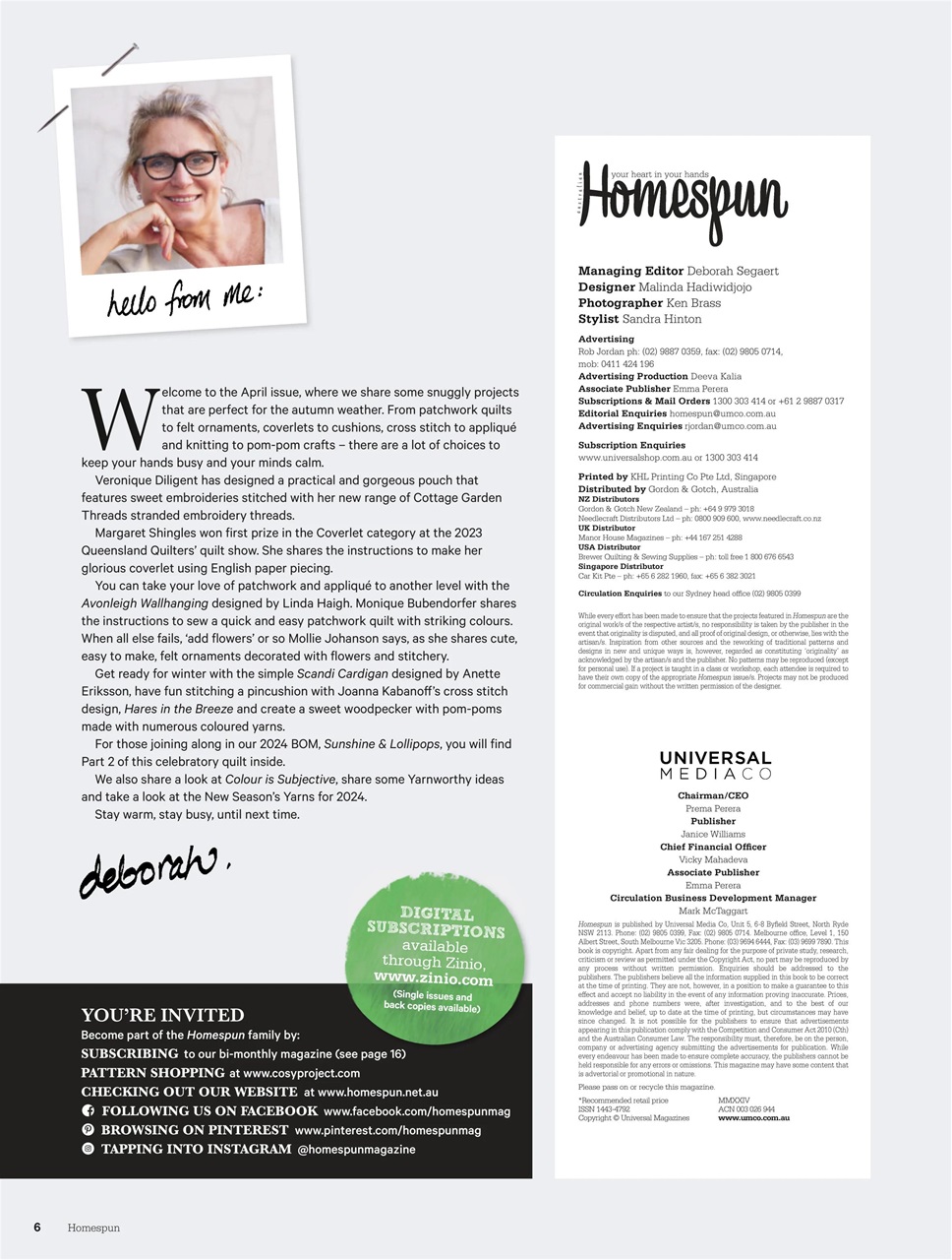 Homespun Preview Pages