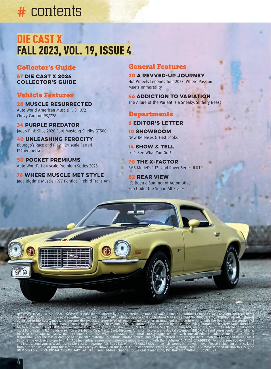 Die Cast X Magazine Preview Pages