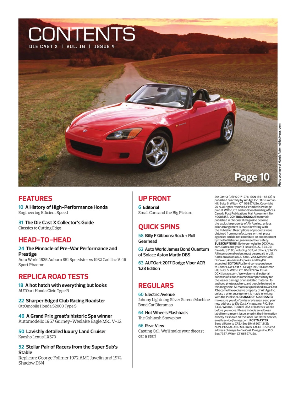 Die Cast X Magazine Preview Pages