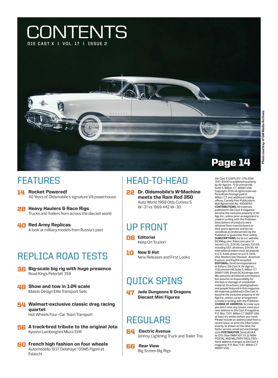 Die Cast X Magazine Preview Pages