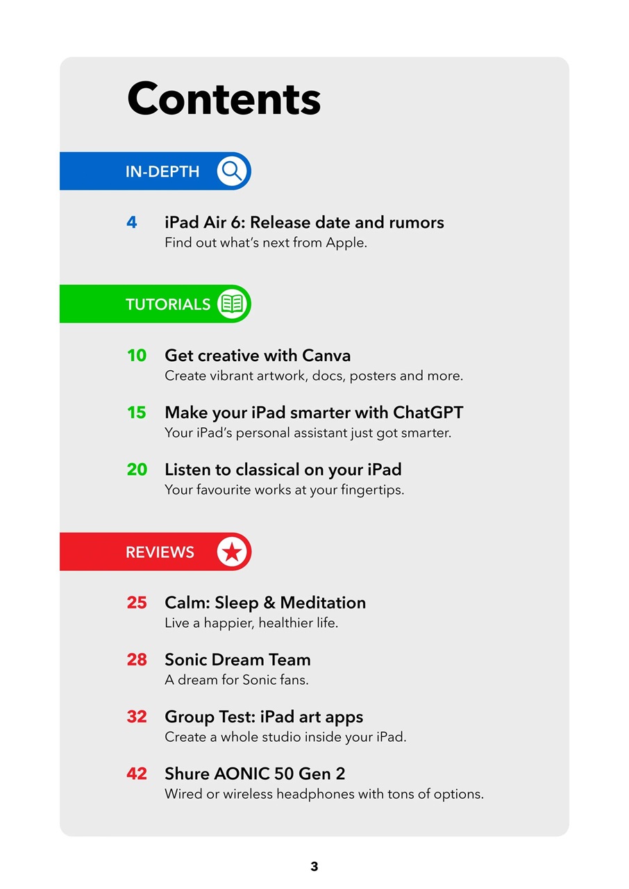 iPad User Preview Pages