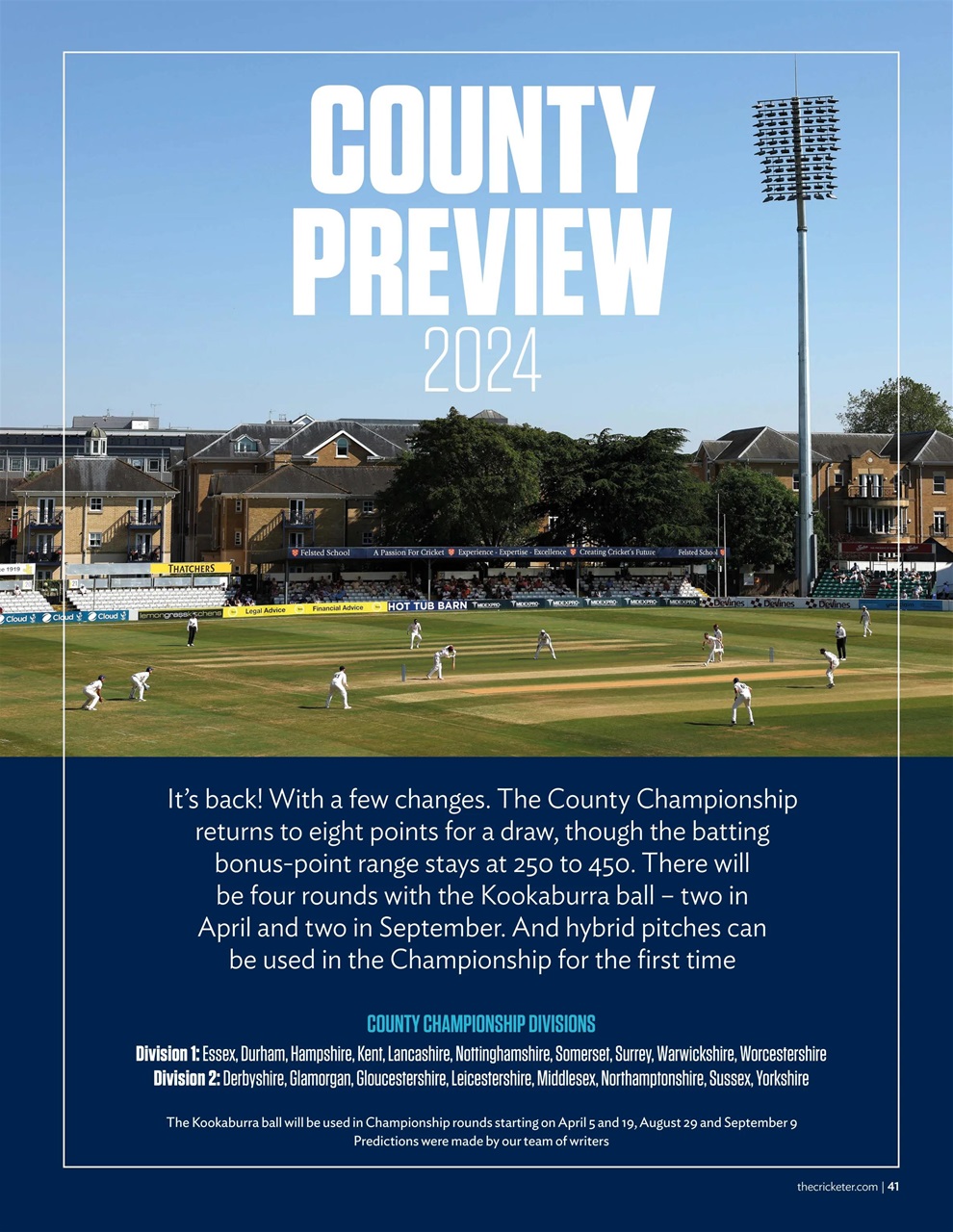 The Cricketer Magazine - April 2024 Back Issue