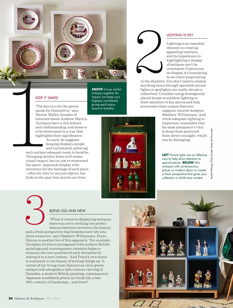 Homes & Antiques Magazine Preview Pages