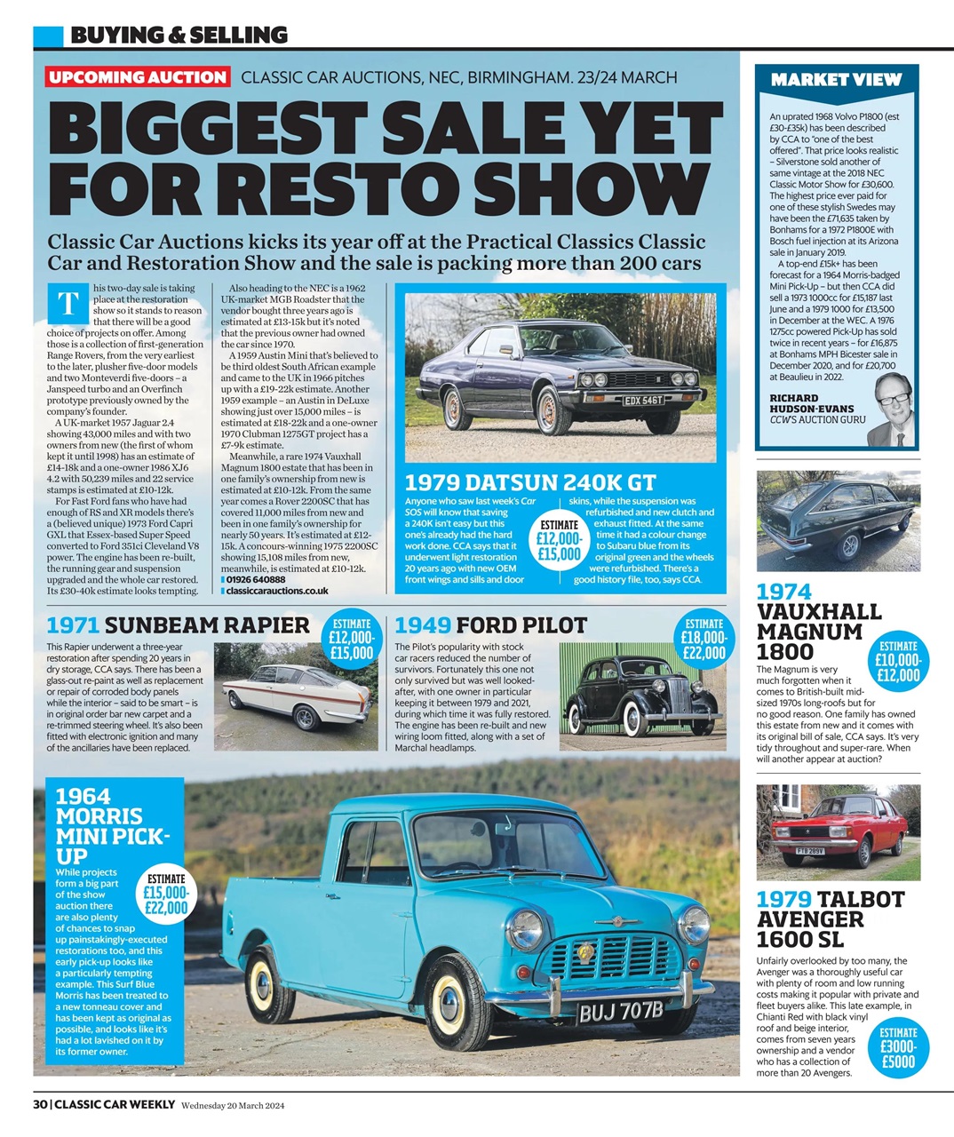 Classic Car Weekly Preview Pages