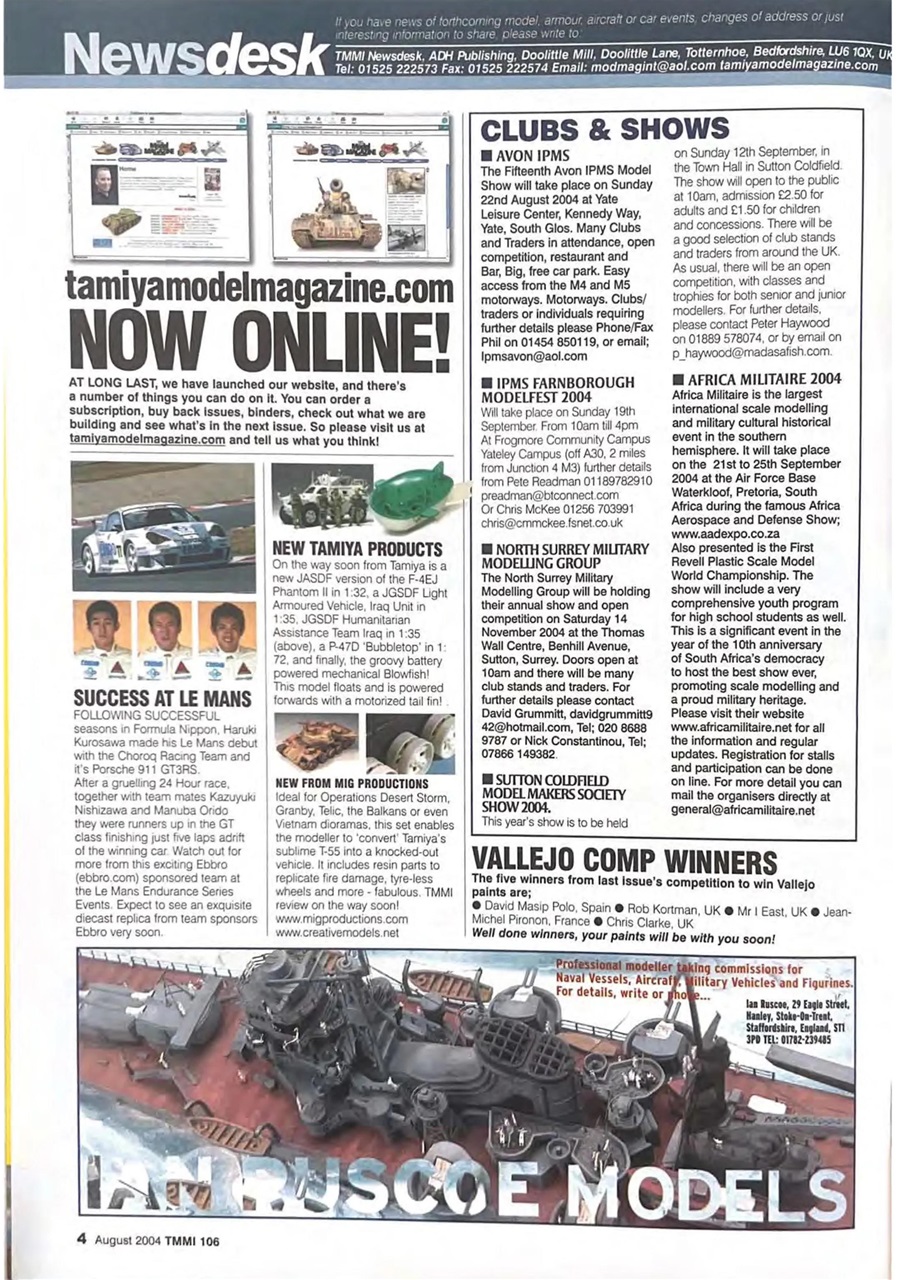 Tamiya Model Magazine Preview Pages