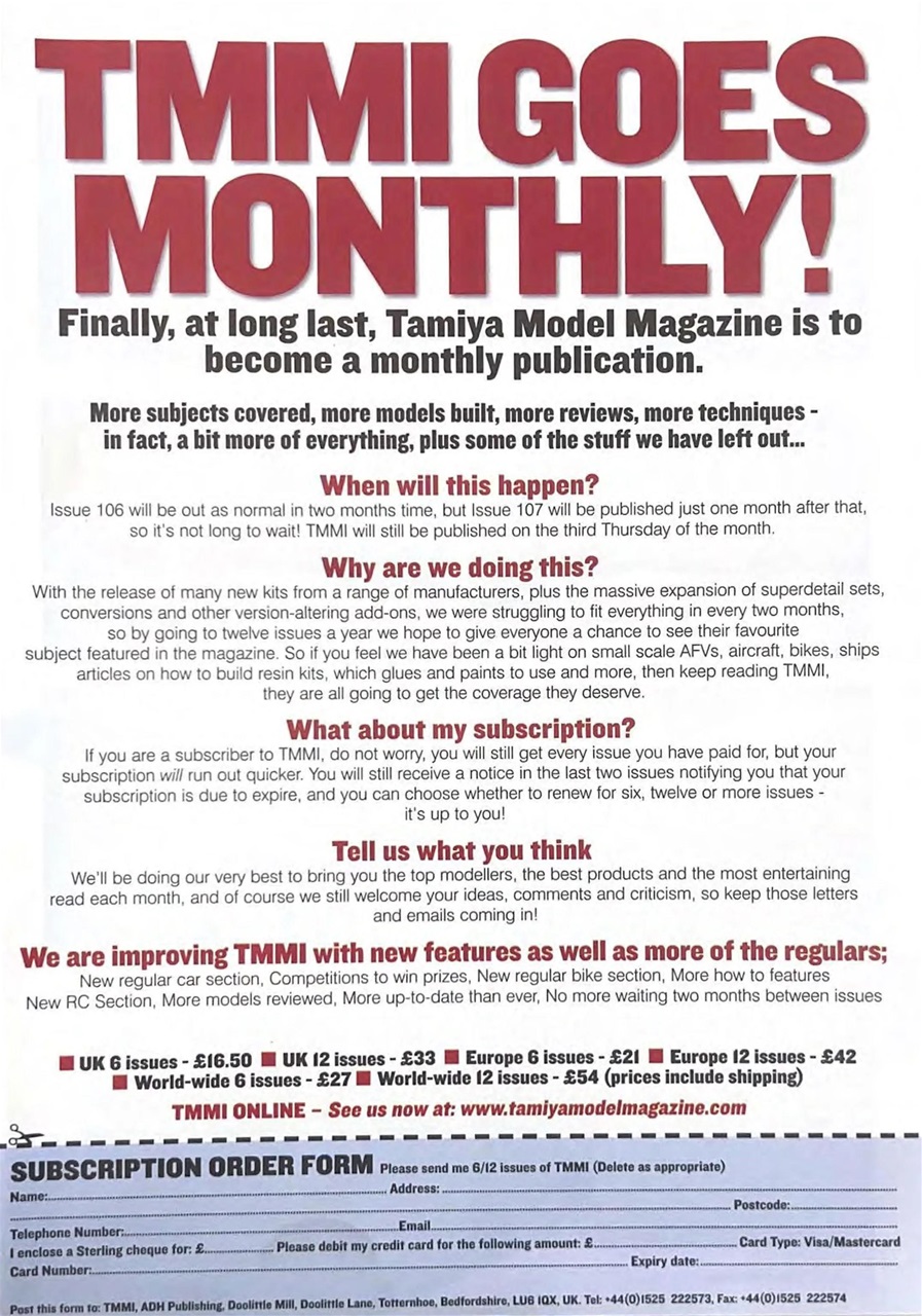 Tamiya Model Magazine Preview Pages